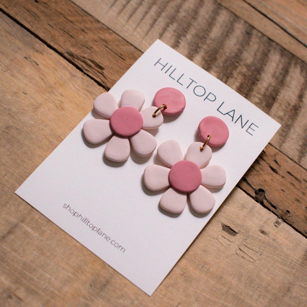 Cindy | Daisy Clay Statement Earrings - Hilltop Lane Boutique