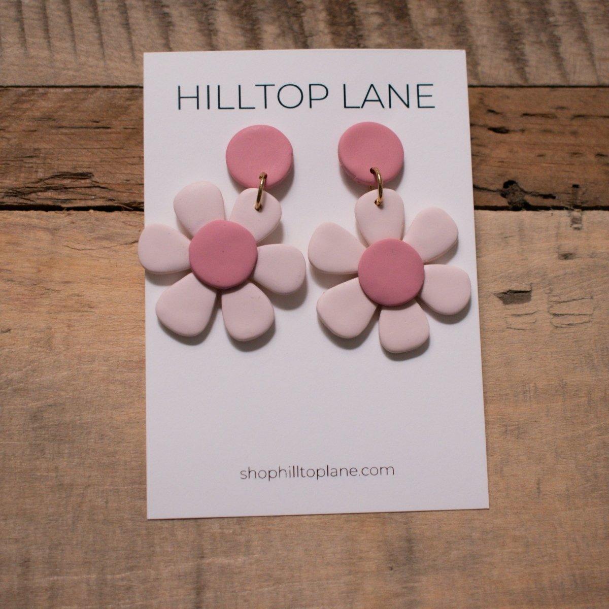 Cindy | Daisy Clay Statement Earrings - Hilltop Lane Boutique