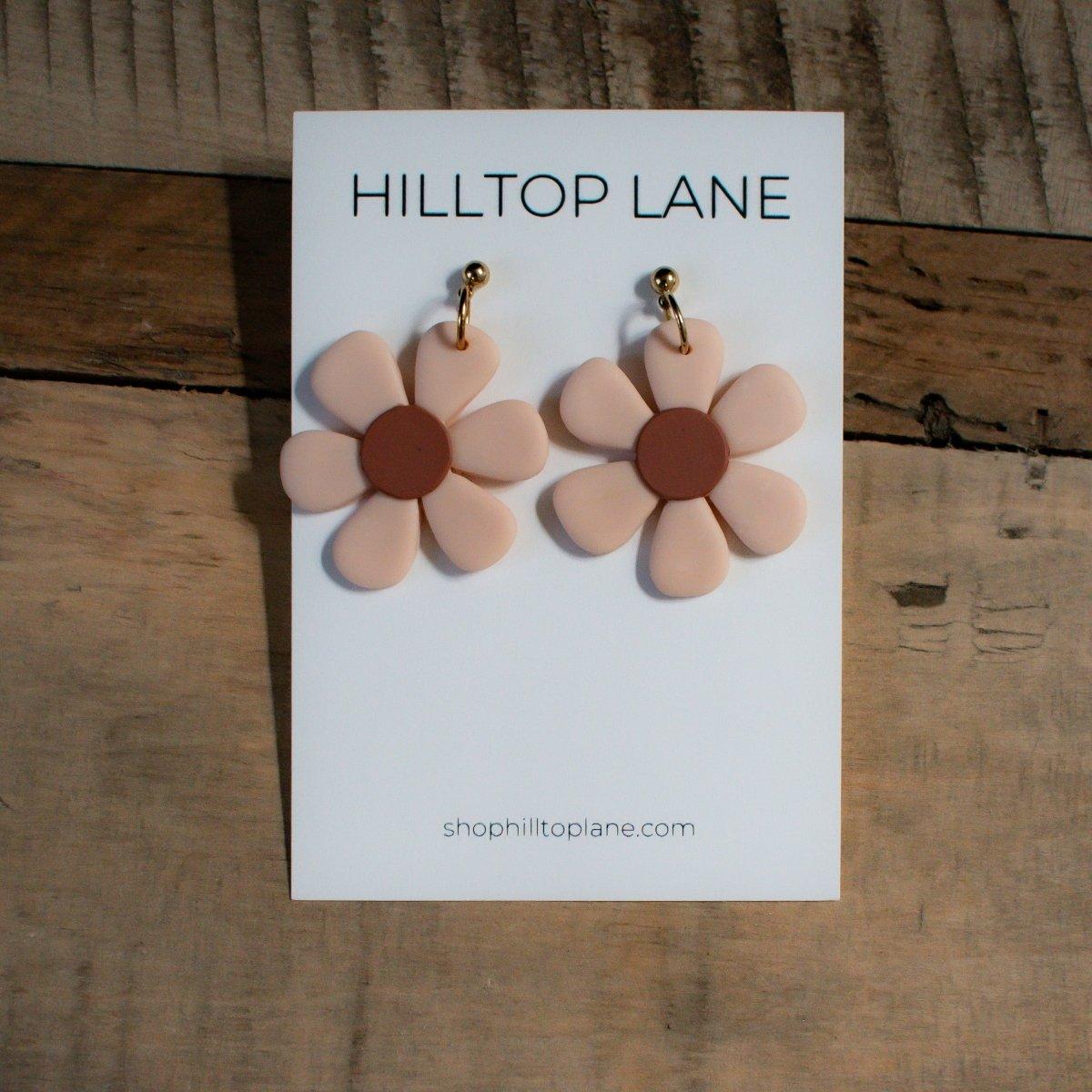 Cindy | Daisy Clay Statement Earrings - Hilltop Lane Boutique