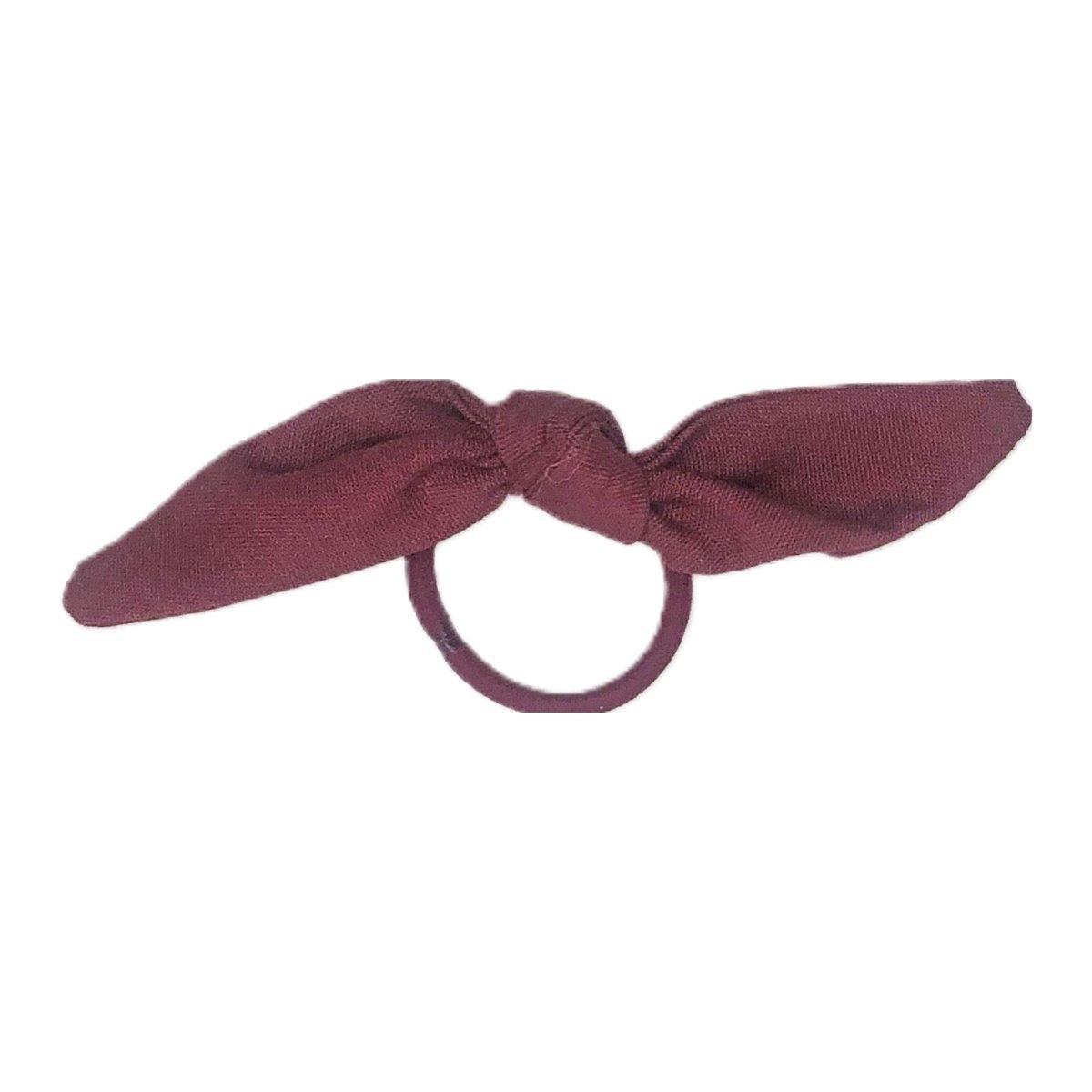 Maroon Bow Toddler Ponytail Holder - Hilltop Lane Boutique