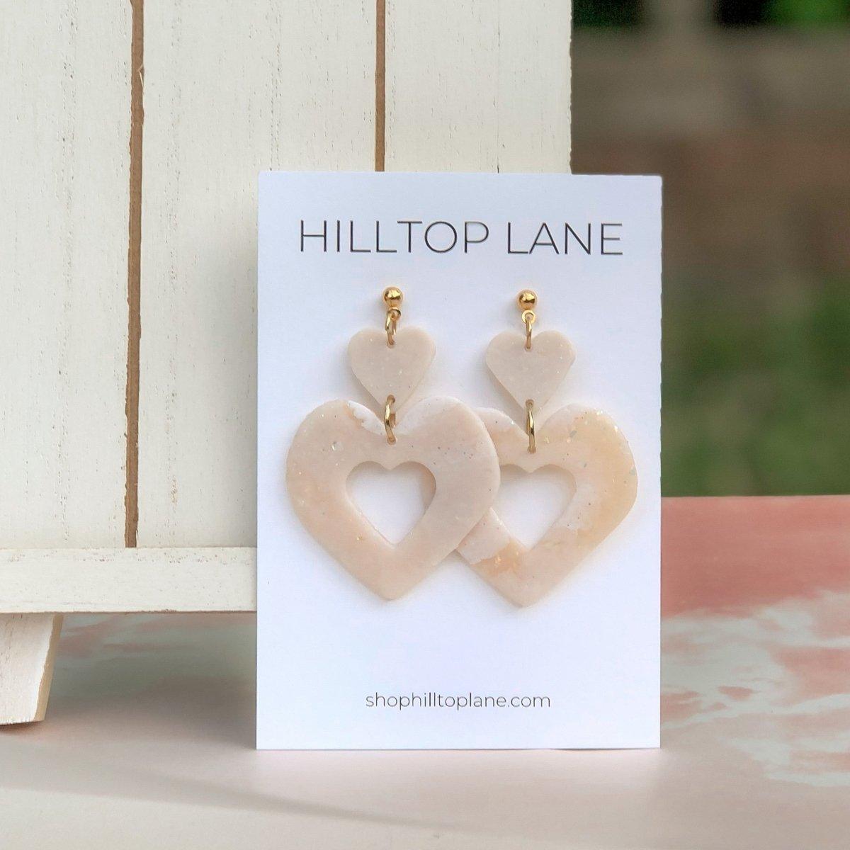 Soulshine | Opal Clay Heart Earrings - Hilltop Lane Boutique