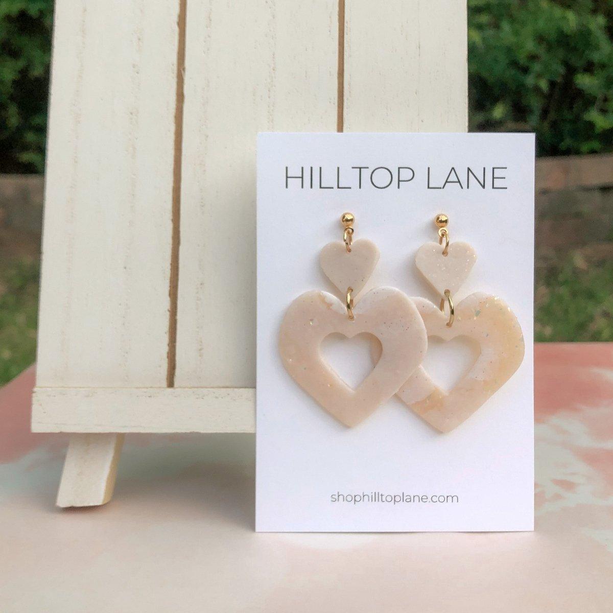 Soulshine | Opal Clay Heart Earrings - Hilltop Lane Boutique