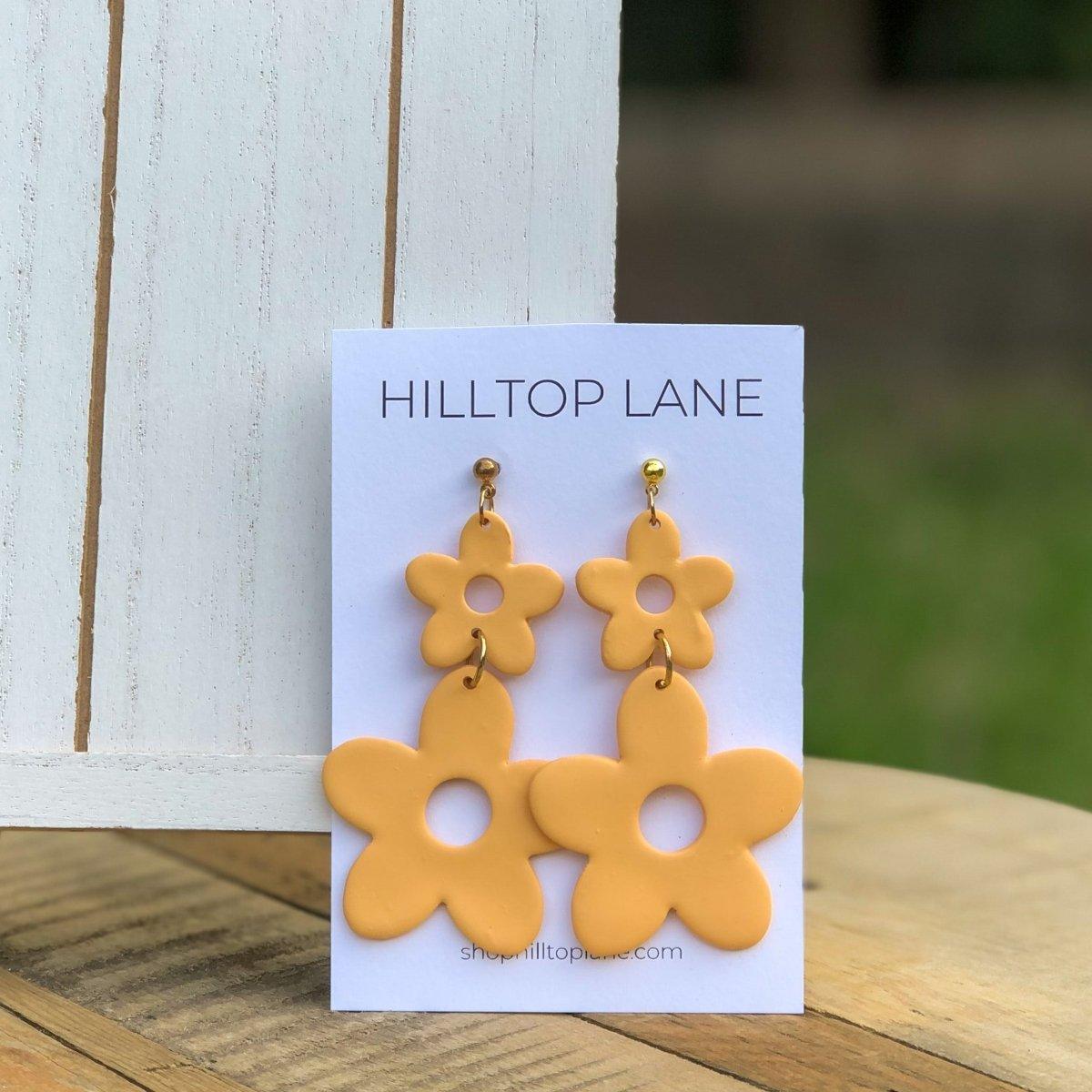 Anna Beth | Oversized Daisy Clay Earrings - Hilltop Lane Boutique