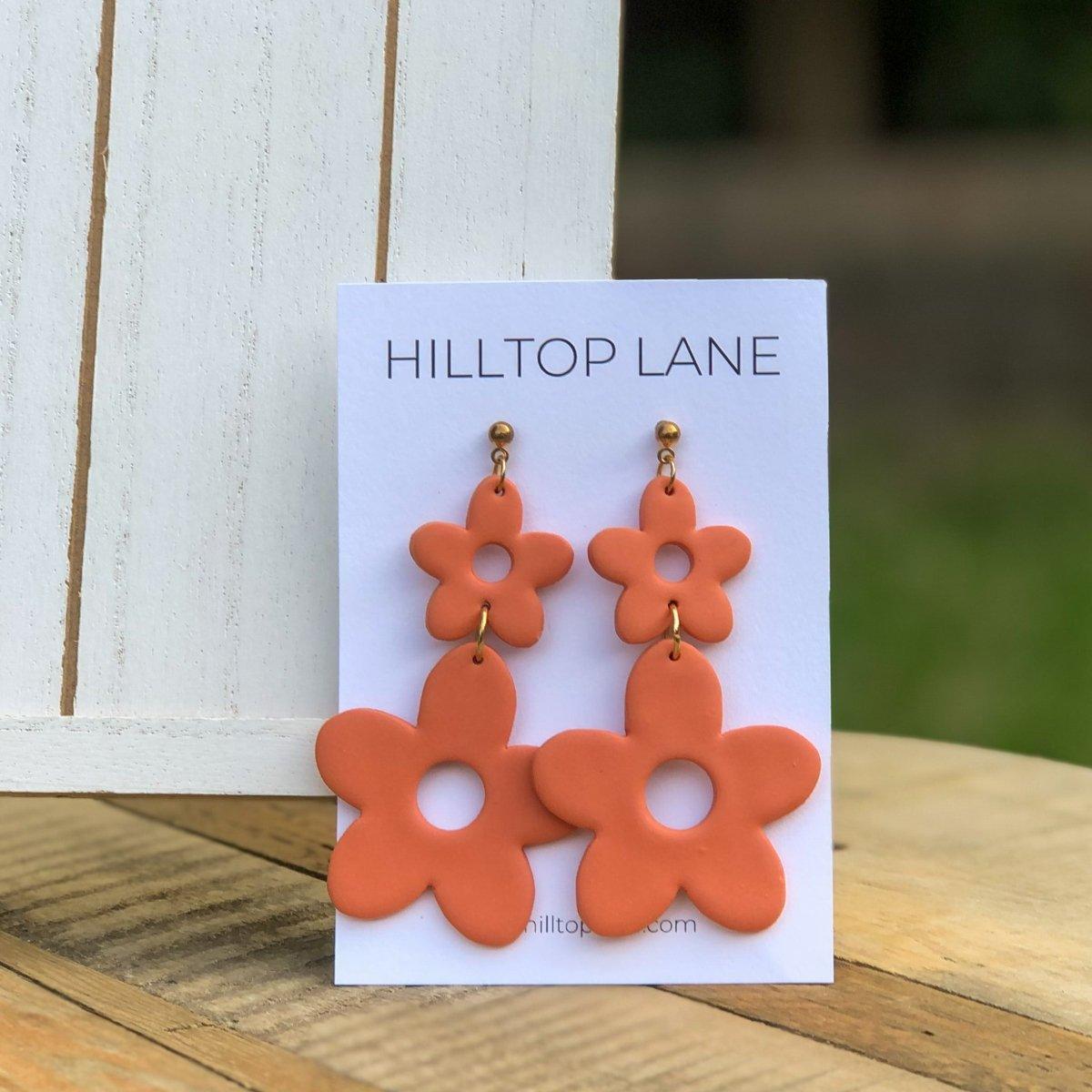 Anna Beth | Oversized Daisy Clay Earrings - Hilltop Lane Boutique