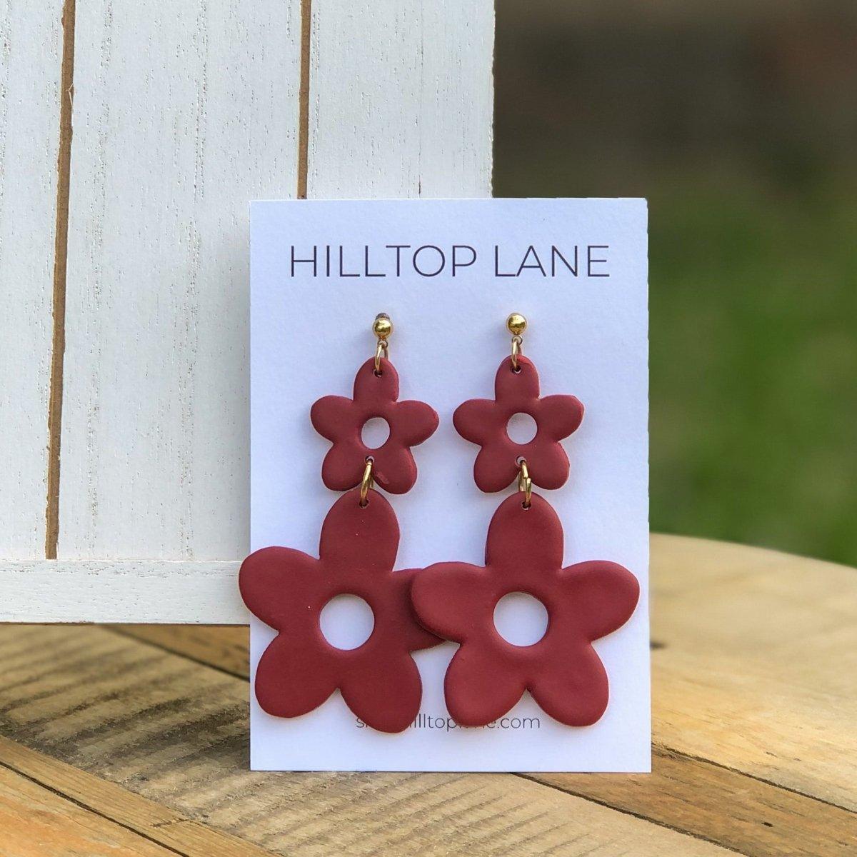 Anna Beth | Oversized Daisy Clay Earrings - Hilltop Lane Boutique