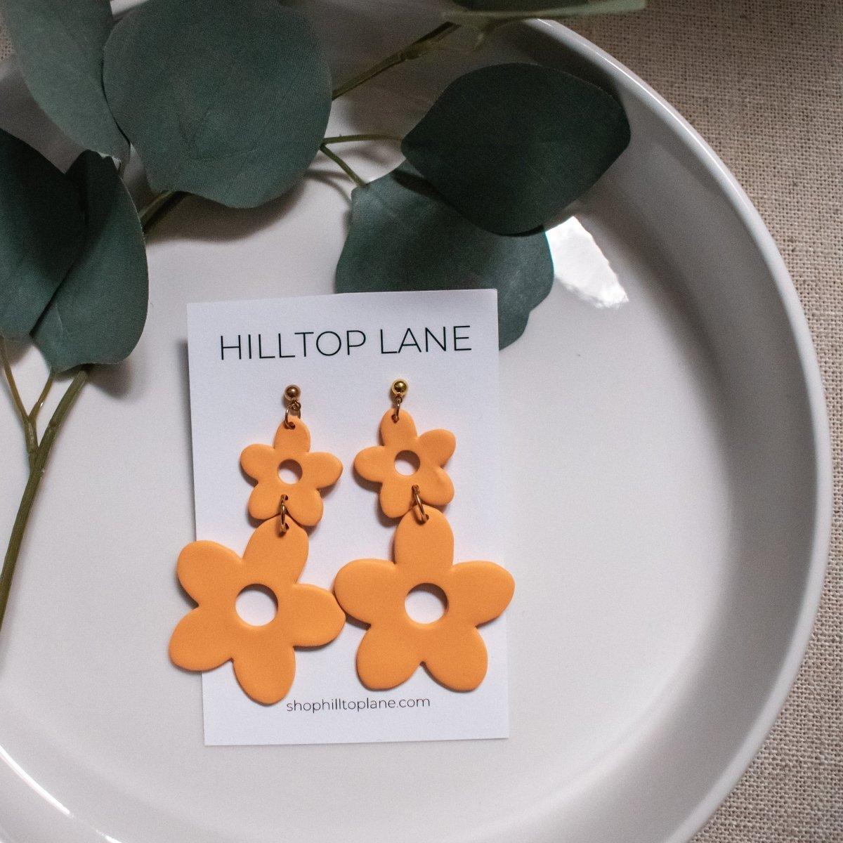 Anna Beth | Oversized Daisy Clay Earrings - Hilltop Lane Boutique