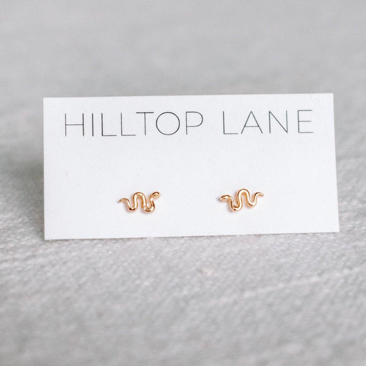 SNAKE Gold Studs - Hilltop Lane Boutique