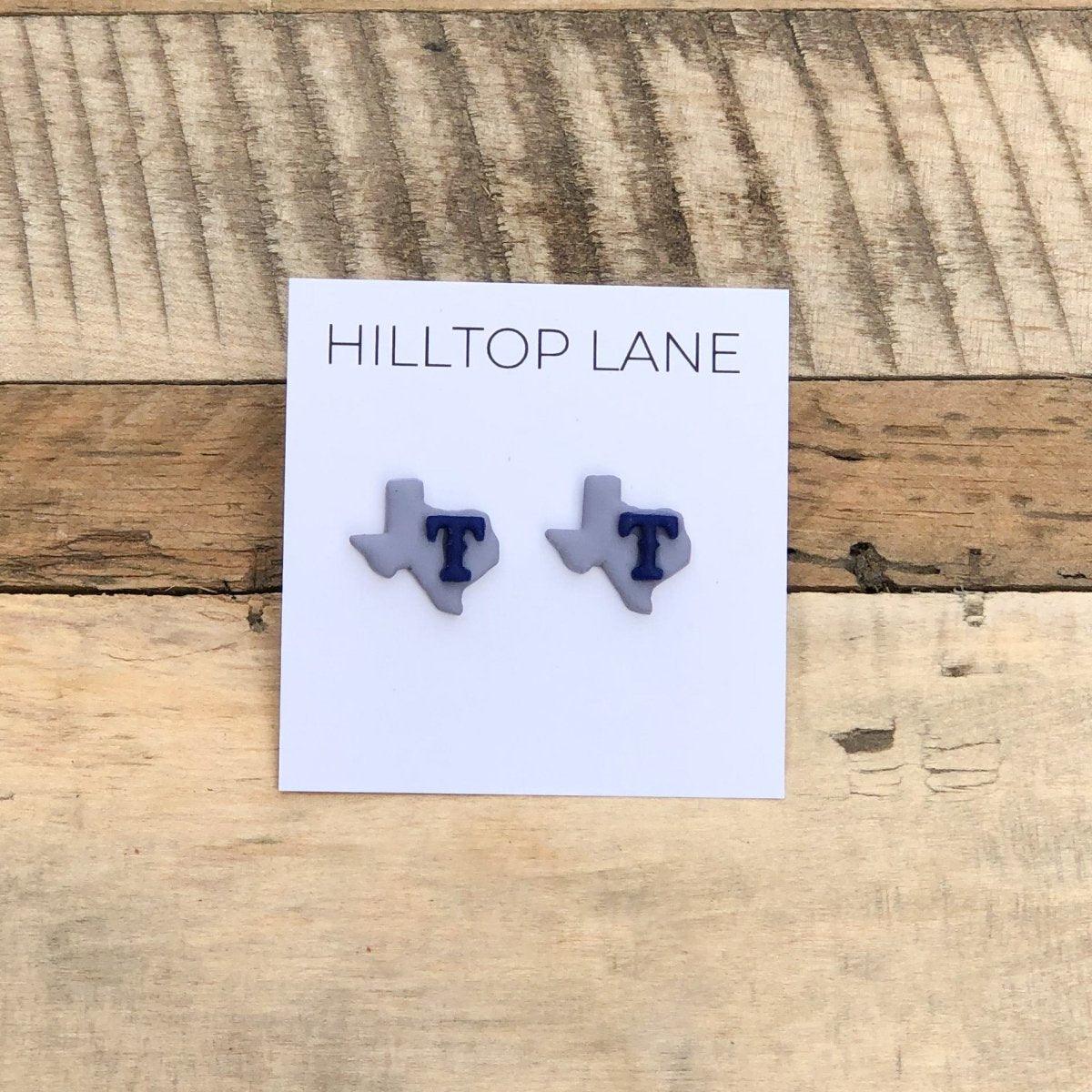 Texas Rangers Handmade Stud Earrings - Hilltop Lane Boutique