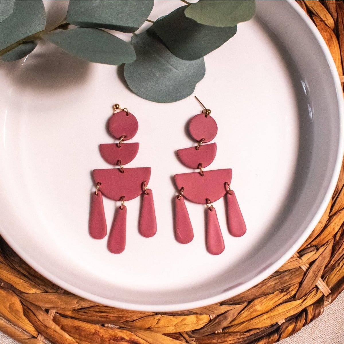 Boho Geometric Statement Earrings - Hilltop Lane Boutique