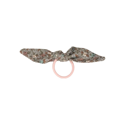 Gray Calico Floral Toddler Ponytail Holder - Hilltop Lane Boutique