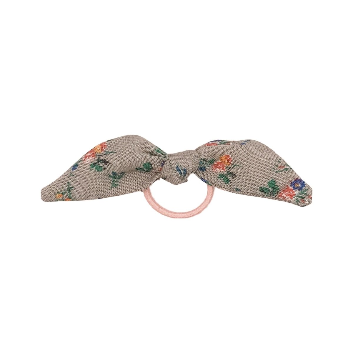 Gray Floral Toddler Ponytail Holder - Hilltop Lane Boutique