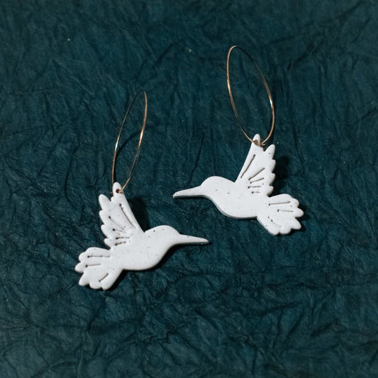 Hummingbird Hoop Earrings - Hilltop Lane Boutique