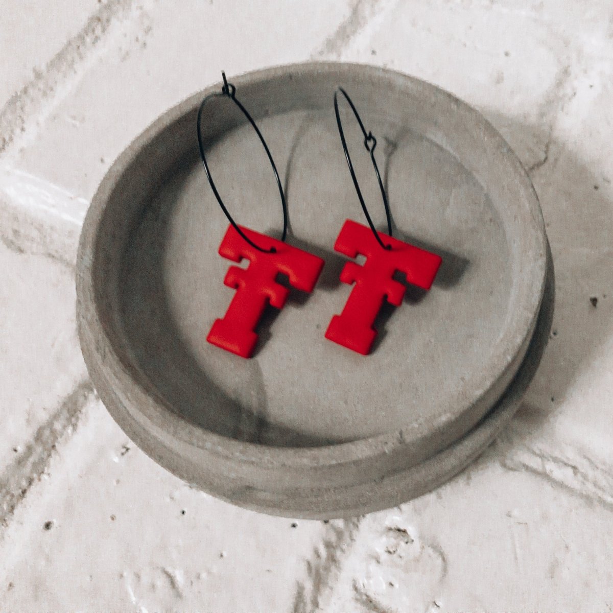 Texas Tech Hoop Earrings