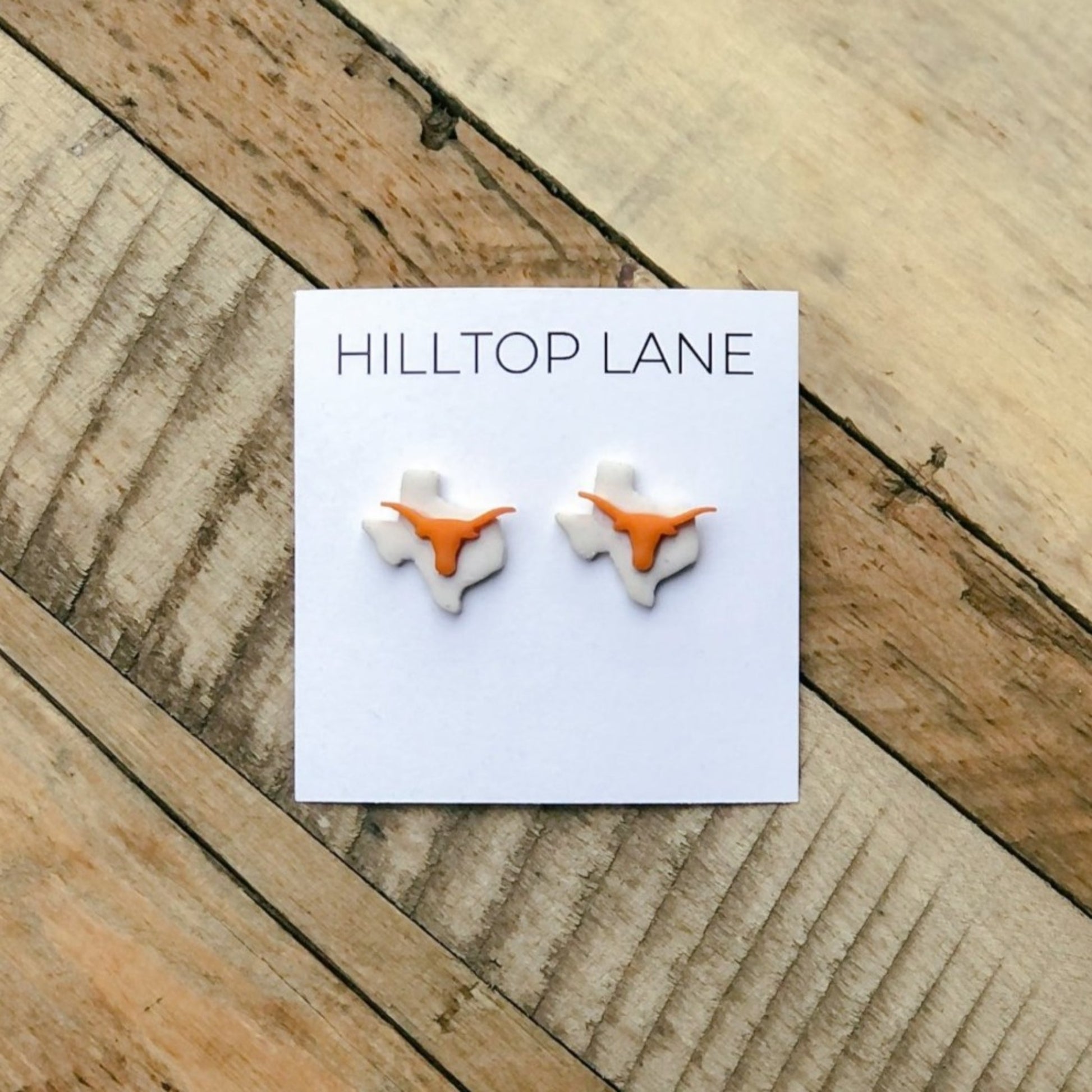 UT Stud Earrings, University of Texas, Bevo - Hilltop Lane Boutique