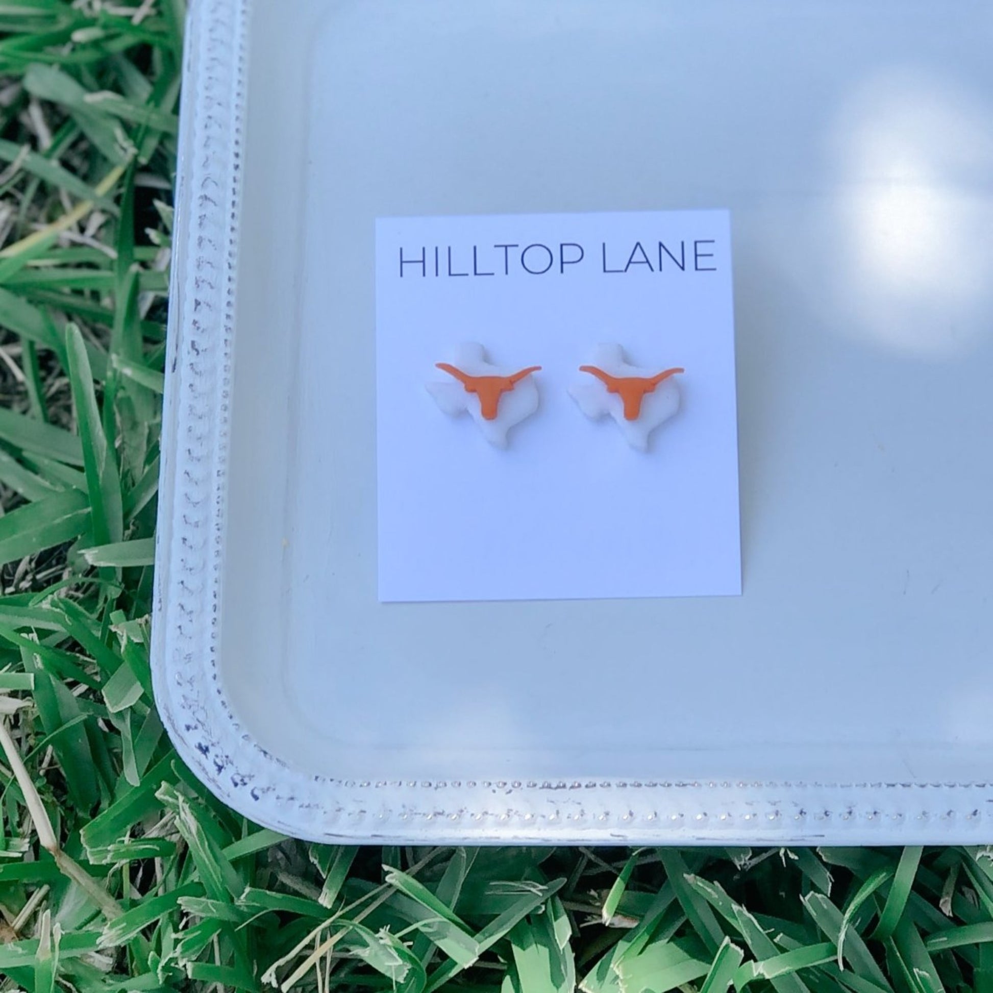 UT Stud Earrings, University of Texas, Bevo - Hilltop Lane Boutique