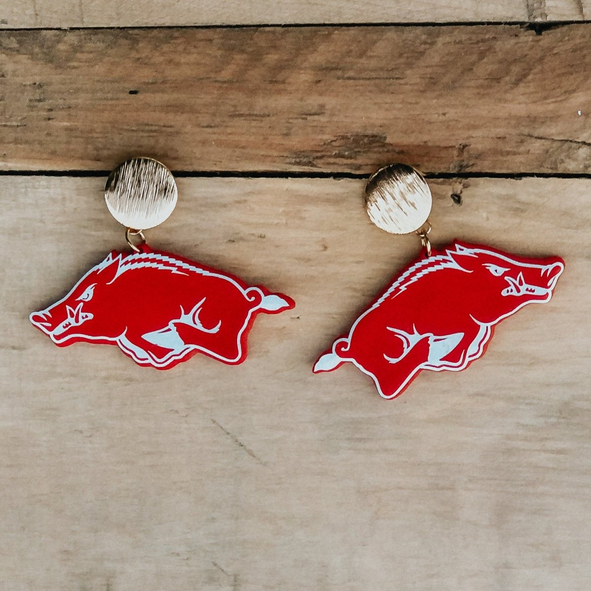 Arkansas Razorbacks Logo Earrings