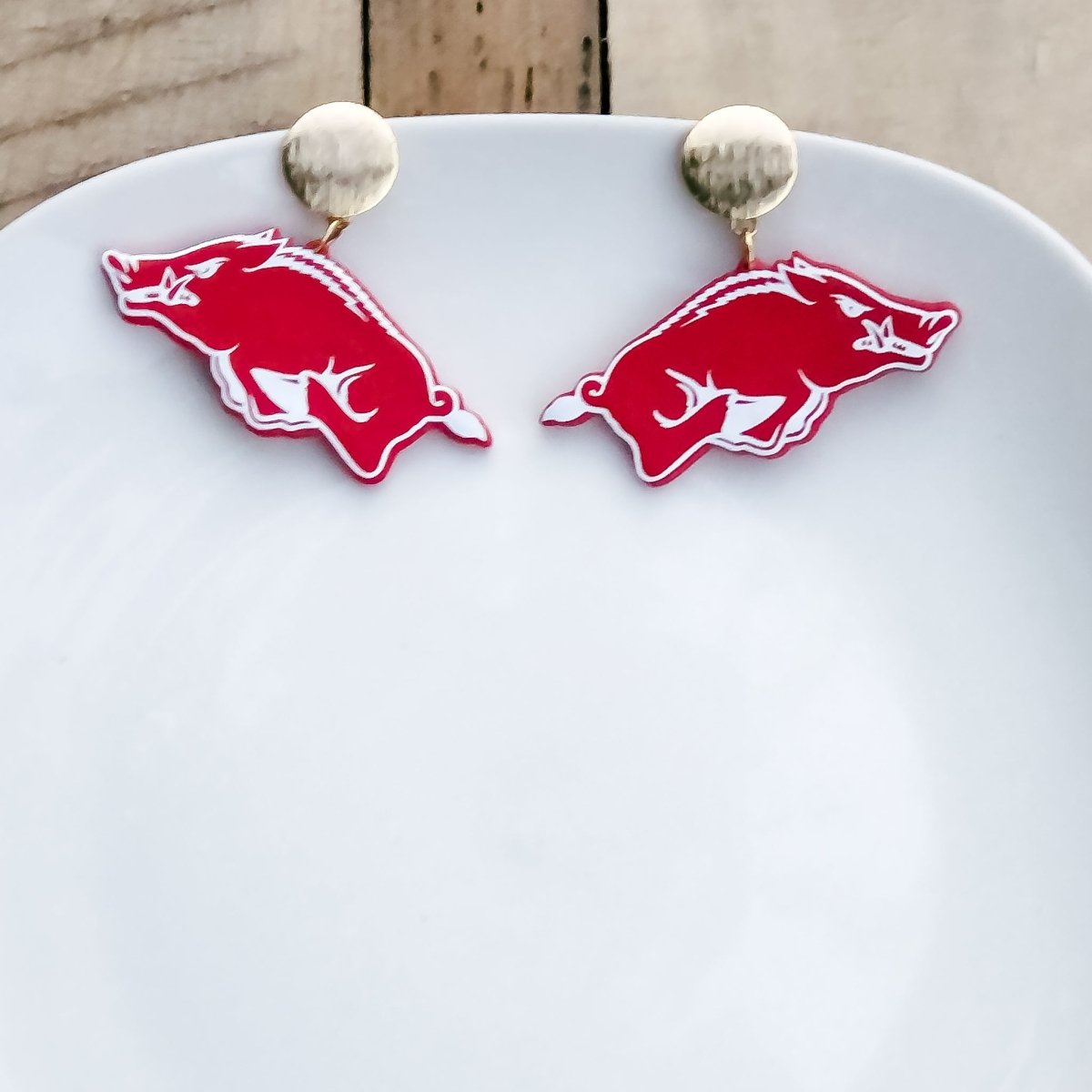 Arkansas Razorbacks Logo Earrings