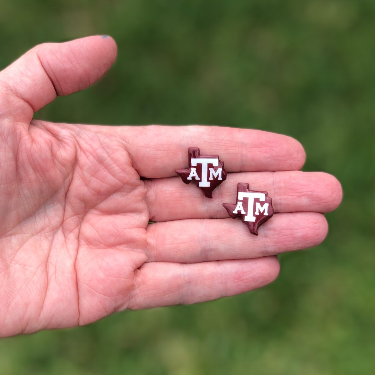 Texas A&M Maroon Stud Earrings