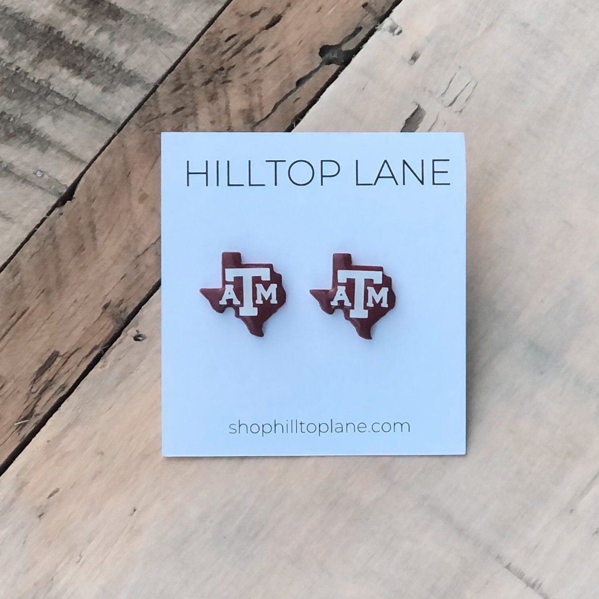 Texas A&M Maroon Stud Earrings