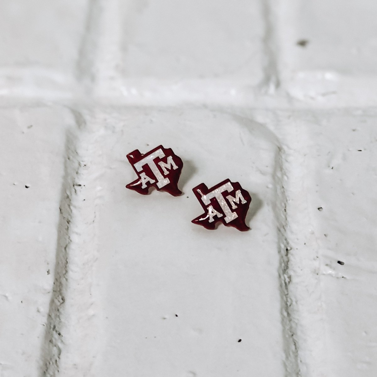 Texas A&M Maroon Stud Earrings