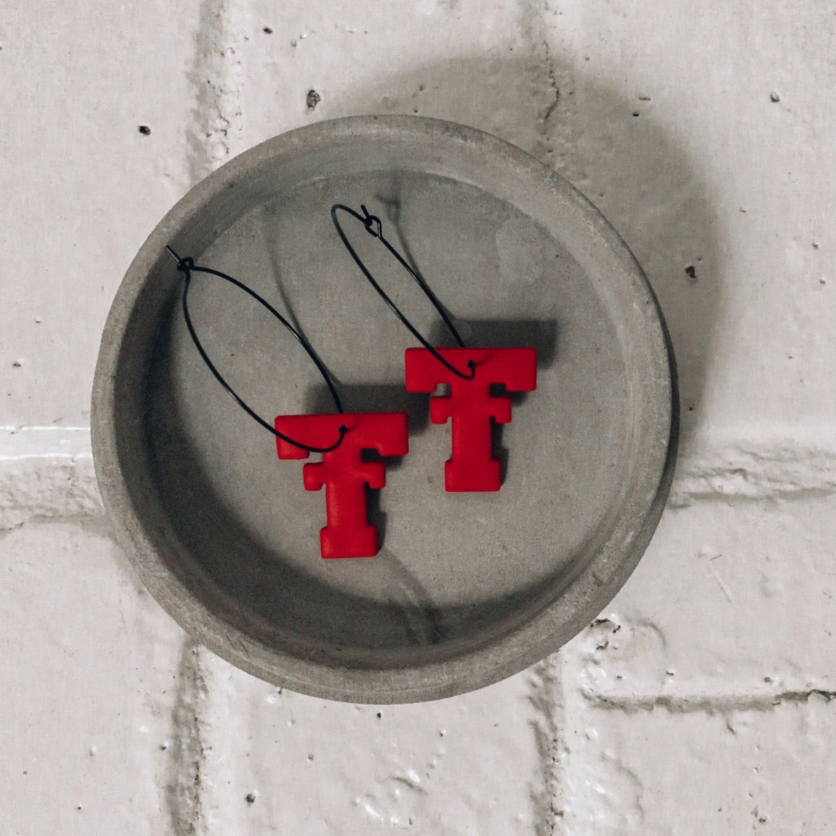 Texas Tech Hoop Earrings