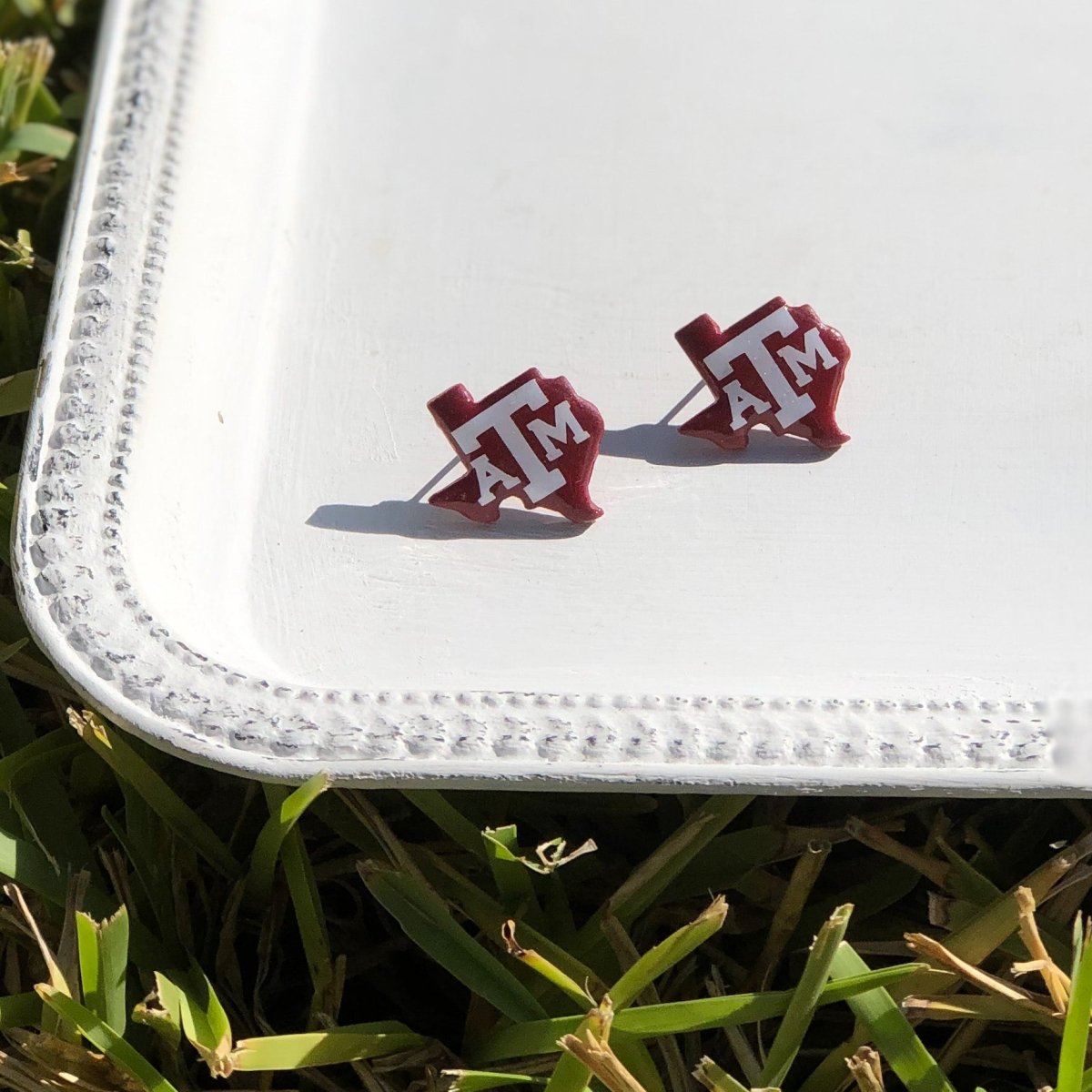 Texas A&M Maroon Stud Earrings