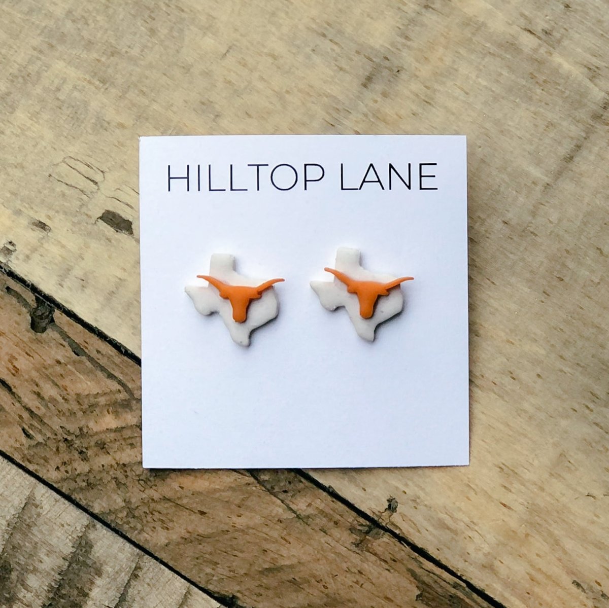 UT Stud Earrings, University of Texas, Bevo - Hilltop Lane Boutique