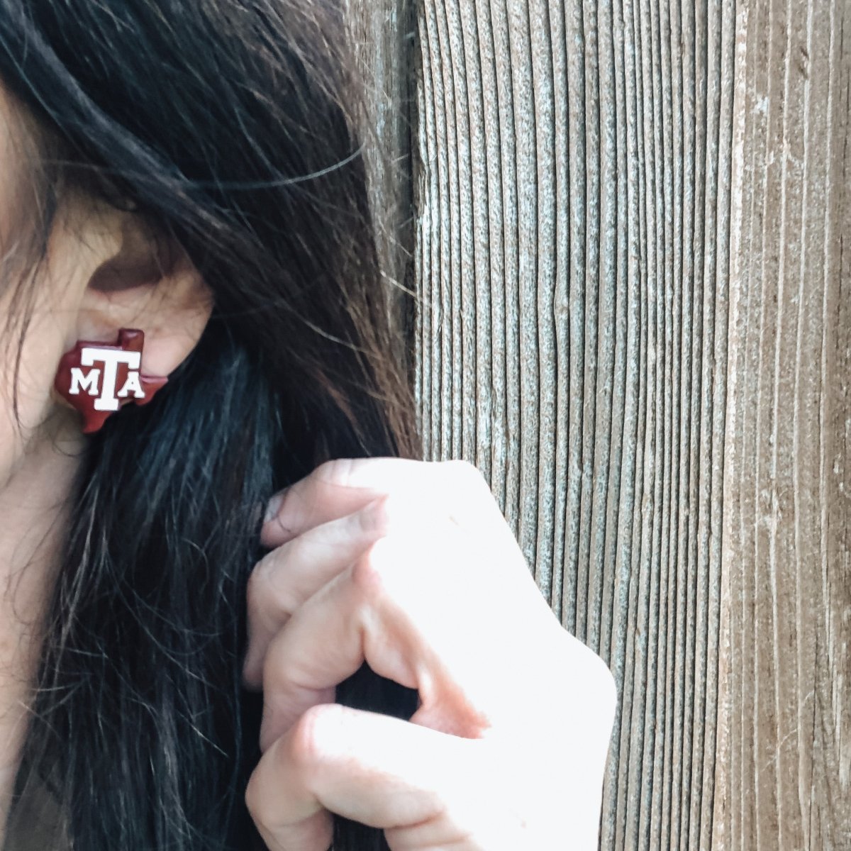 Texas A&M Maroon Stud Earrings