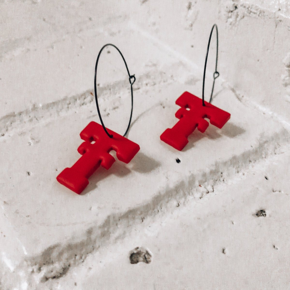 Texas Tech Hoop Earrings