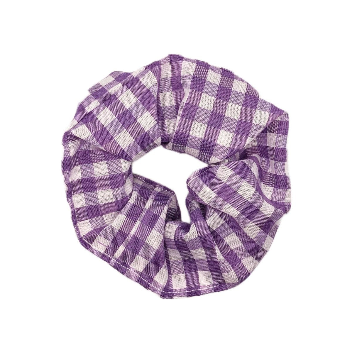 Lavender Gingham Handmade Scrunchies - Hilltop Lane Boutique