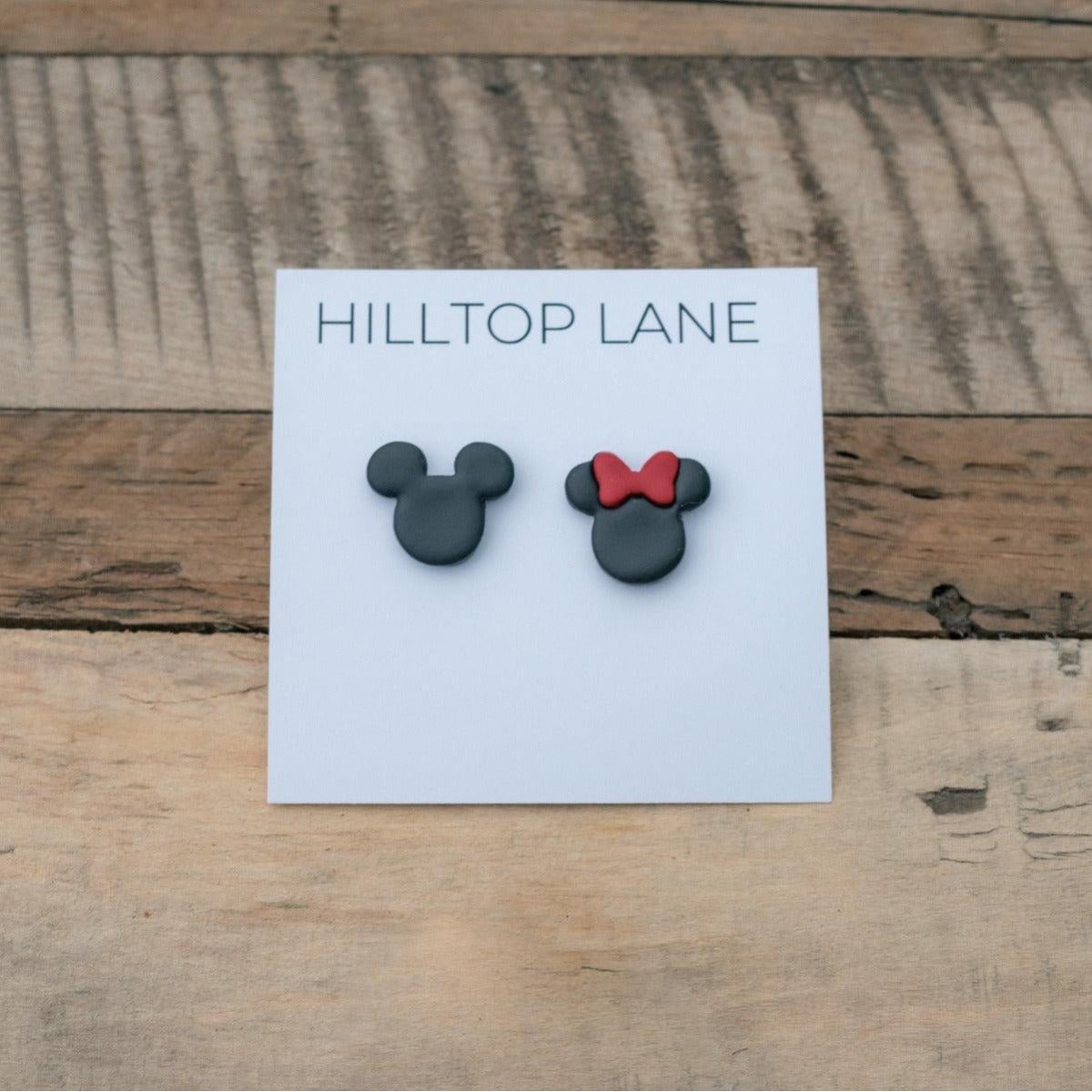 Mickey and Minnie Inspired Clay Stud Earrings - Hilltop Lane Boutique