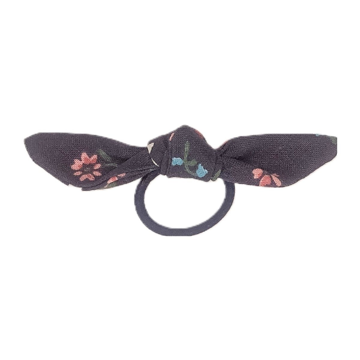 Navy Floral Toddler Ponytail Holder - Hilltop Lane Boutique