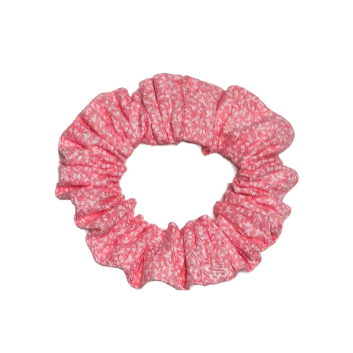 Pink Flowers Skinny Scrunchies - Hilltop Lane Boutique