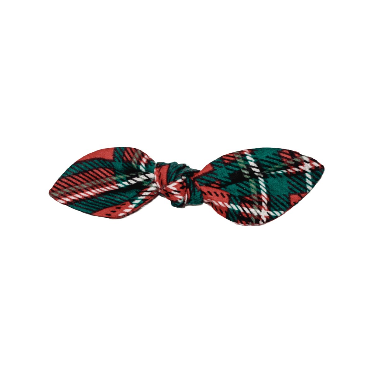 Mad for Plaid (Poinsettia) Fabric Handmade Knotted Bows - Hilltop Lane Boutique