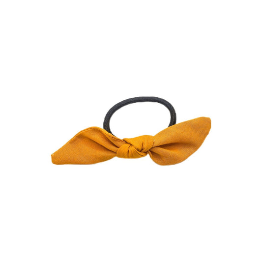 Vintage Yellow Knotted Bow Ponytail Holders - Hilltop Lane Boutique